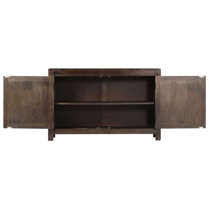 Credenza con Design Intagliato 110x35x70 cm in Legno di Mango