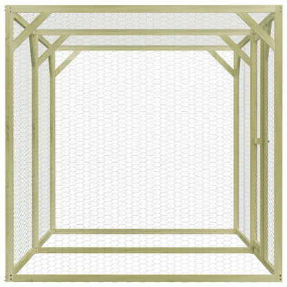 Pollaio 3x1,5x1,5 m in Legno di Pino Impregnato