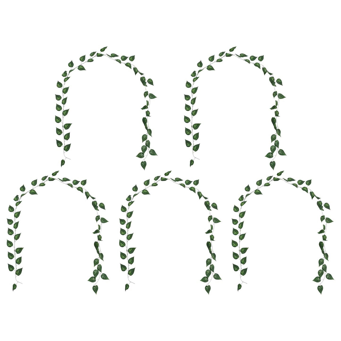 Pothos Artificiali 5 pcs Verde 300 cm Plastica