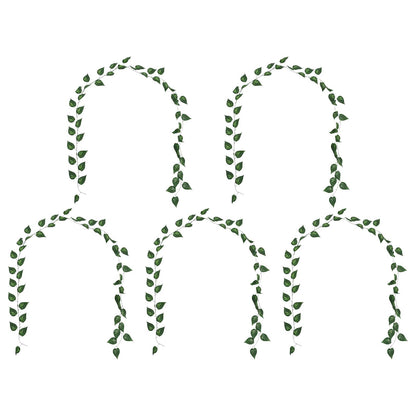 Pothos Artificiali 5 pcs Verde 300 cm Plastica