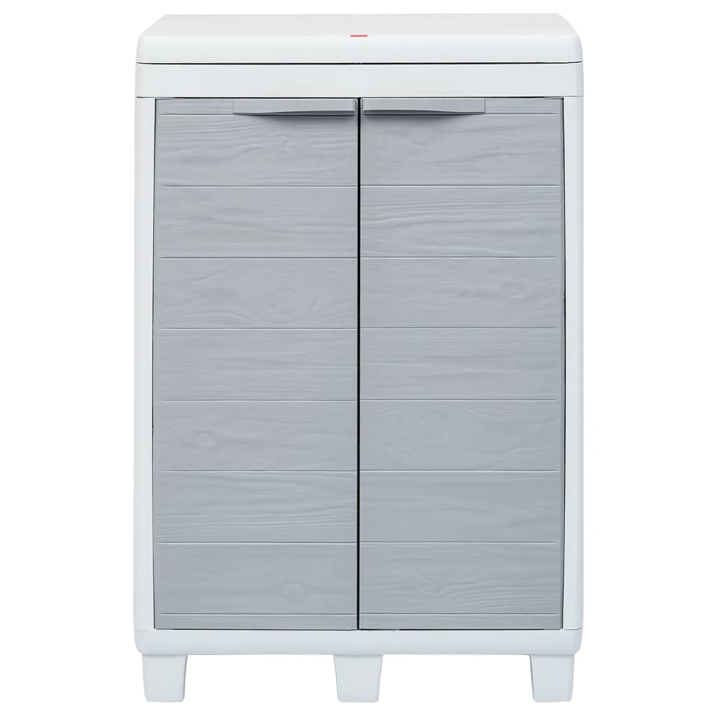 Pattumiera da Giardino con 3 Sacchi Grigio Chiaro 65x38x102 cm