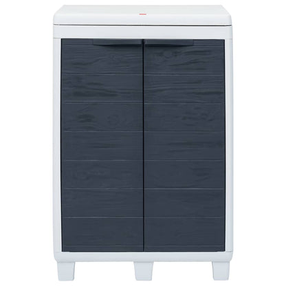 Pattumiera da Giardino con 3 Sacchi Grigio Scuro 65x38x102 cm