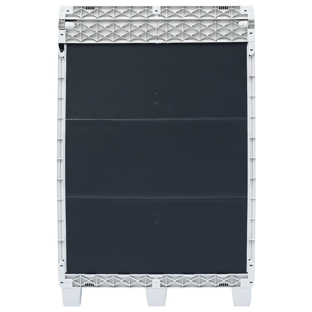 Pattumiera da Giardino con 3 Sacchi Grigio Scuro 65x38x102 cm