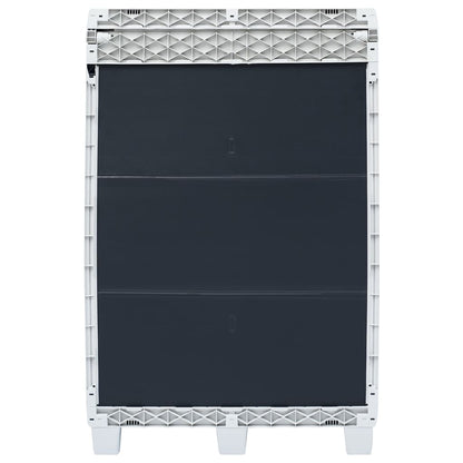 Pattumiera da Giardino con 3 Sacchi Grigio Scuro 65x38x102 cm