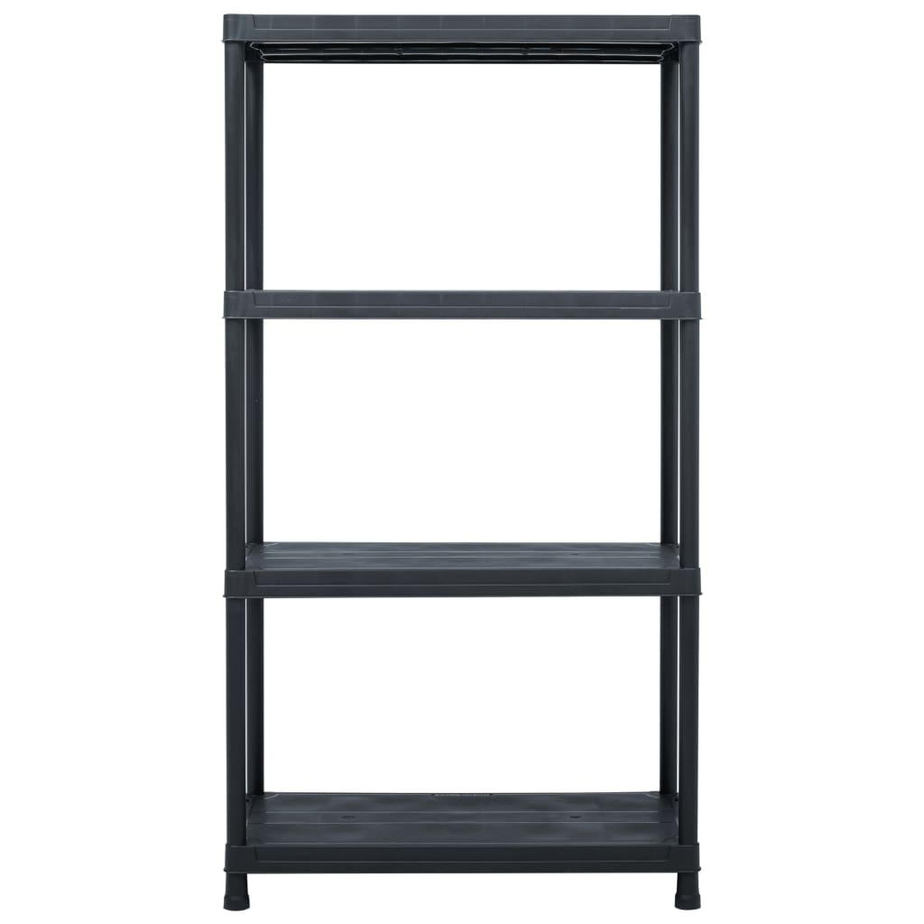 Scaffale Nero 100 kg 60x30x138 cm in Plastica