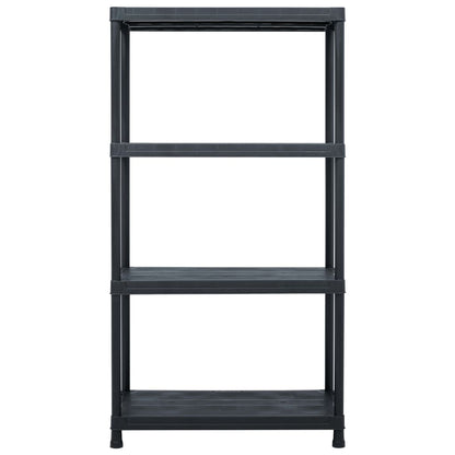 Scaffale Nero 100 kg 60x30x138 cm in Plastica