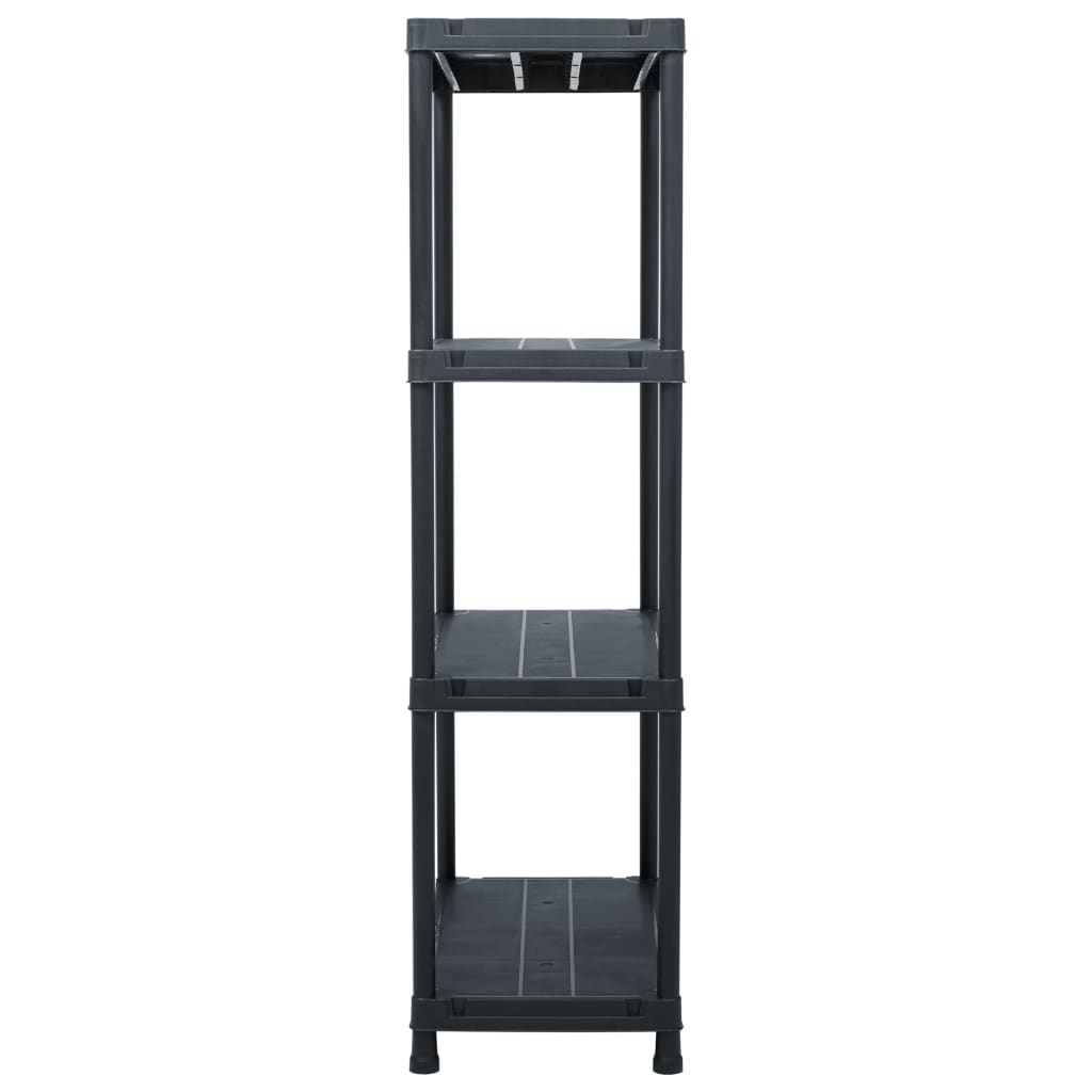 Scaffale Nero 100 kg 60x30x138 cm in Plastica
