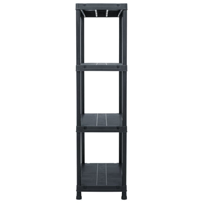 Scaffale Nero 100 kg 60x30x138 cm in Plastica