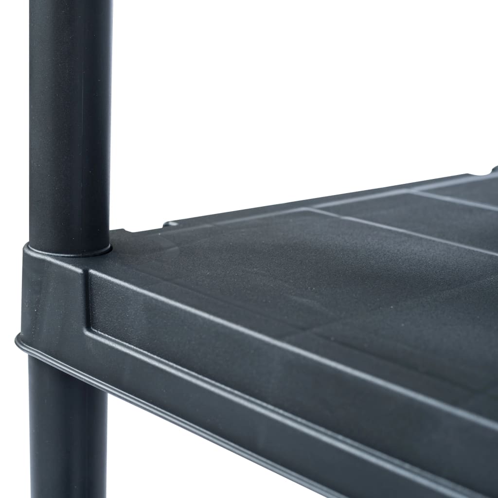 Scaffale Nero 100 kg 60x30x138 cm in Plastica