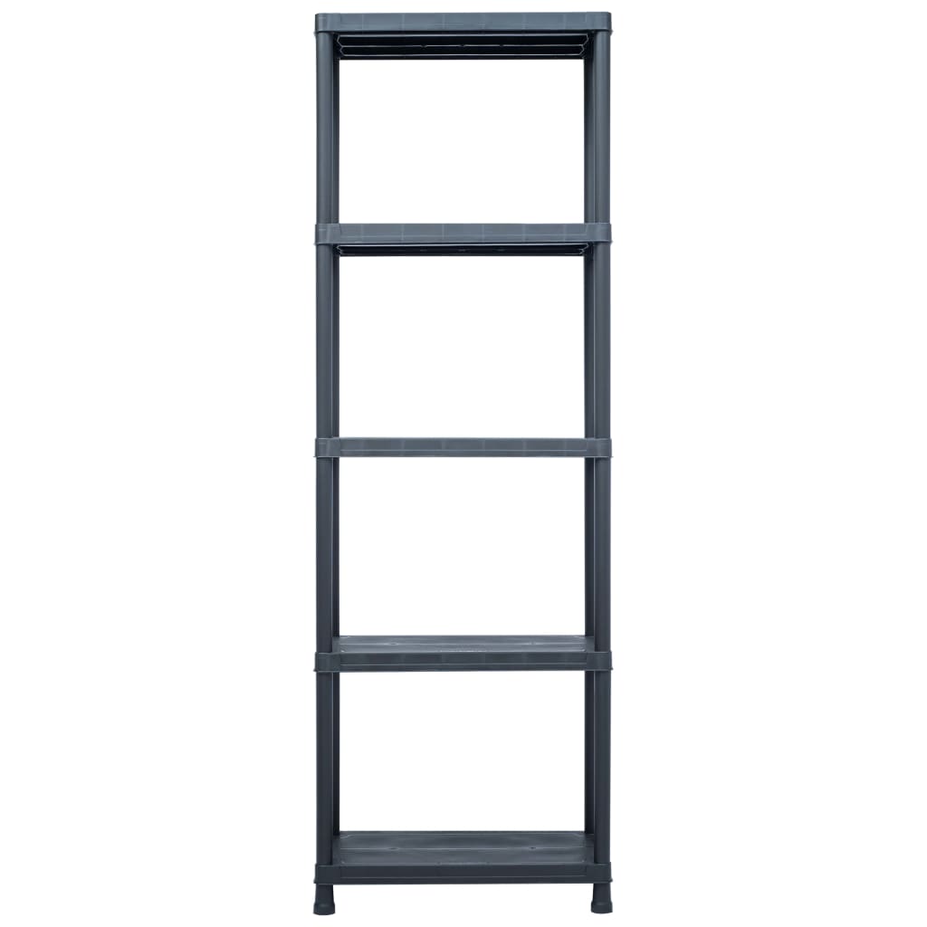Scaffale Nero 125 kg 60x30x180 cm in Plastica