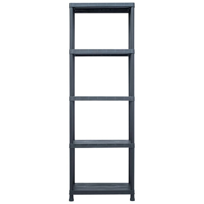 Scaffale Nero 125 kg 60x30x180 cm in Plastica