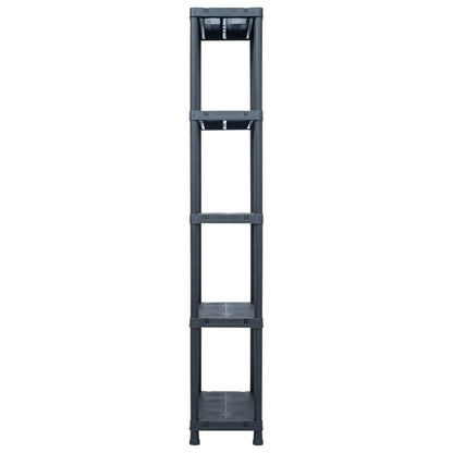 Scaffale Nero 125 kg 60x30x180 cm in Plastica