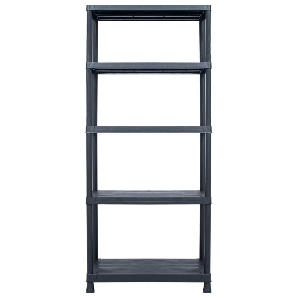 Scaffale Nero 500 kg 90x60x180 cm in Plastica