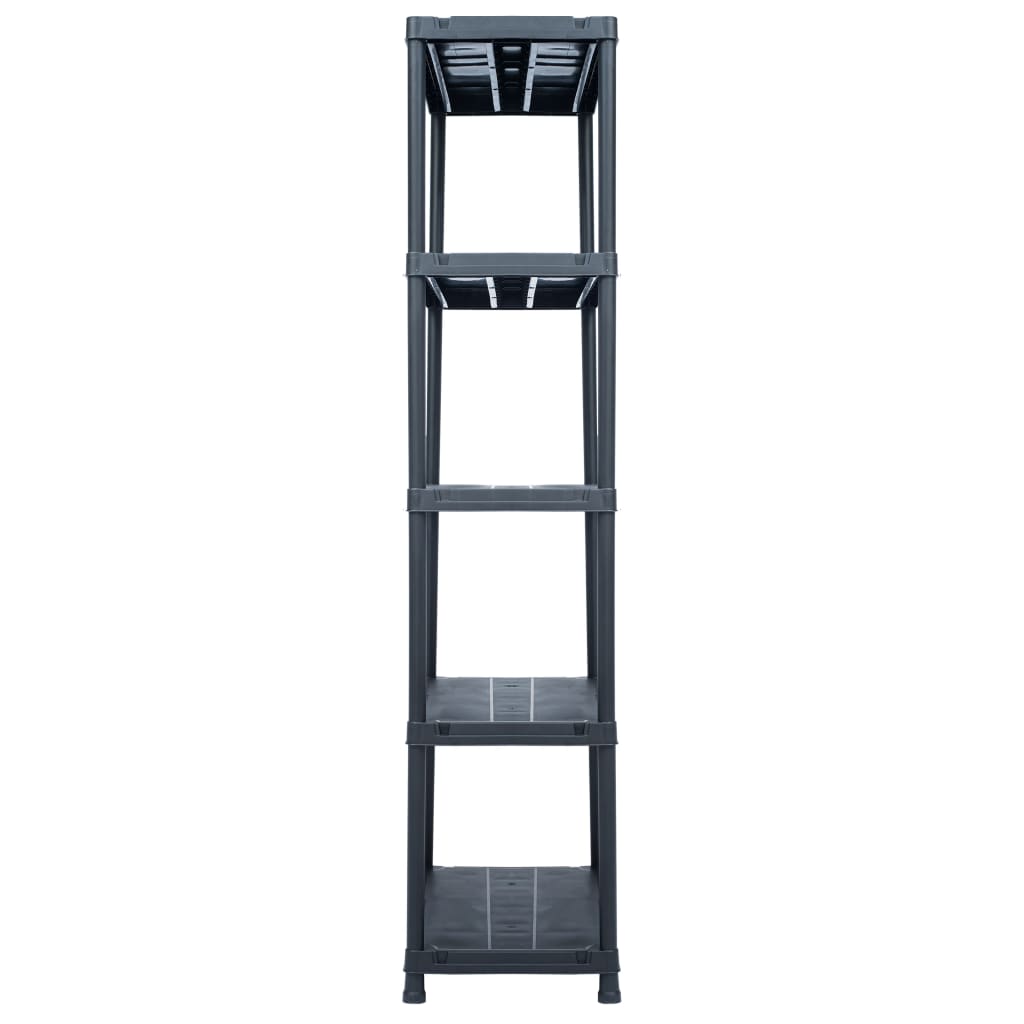 Scaffale Nero 500 kg 90x60x180 cm in Plastica