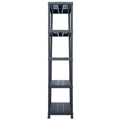 Scaffale Nero 500 kg 90x60x180 cm in Plastica