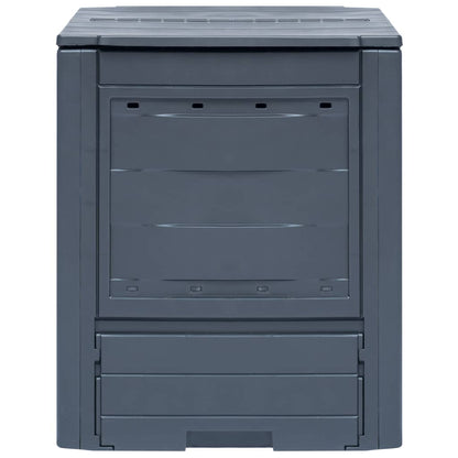 Compostiera da Giardino 60x60x73 cm 260 L Grigia