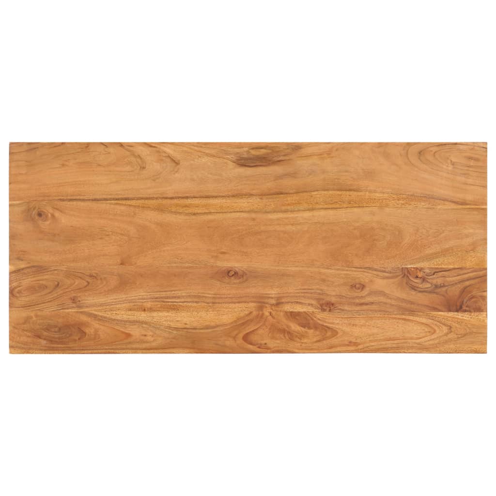 Tavolino da Salotto 100x45x33 cm in Legno Massello di Acacia