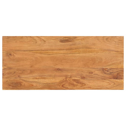Tavolino da Salotto 100x45x33 cm in Legno Massello di Acacia