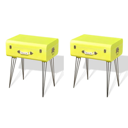 Comodini 2 pz 49,5x36x60 cm Gialli