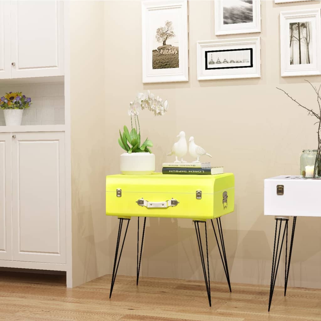 Comodini 2 pz 49,5x36x60 cm Gialli