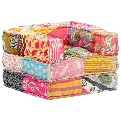Pouf Modulare in Tessuto Patchwork