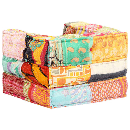 Pouf Modulare in Tessuto Patchwork