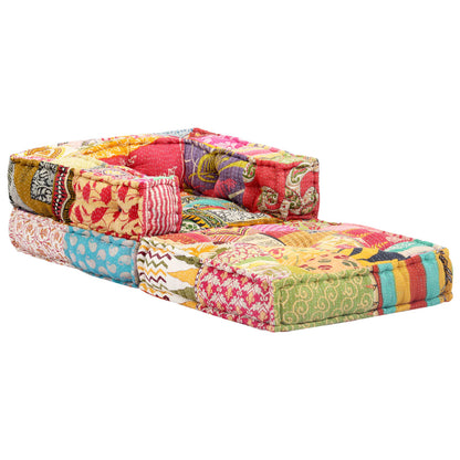 Pouf Modulare in Tessuto Patchwork