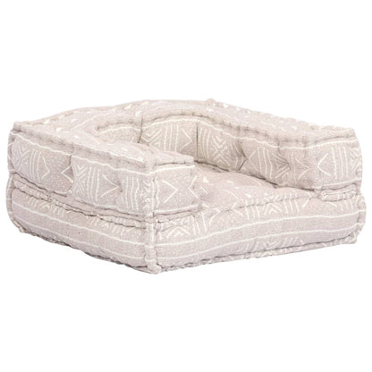 Pouf Modulare Singolo Beige in Tessuto