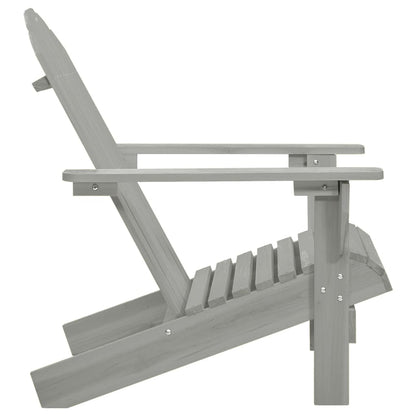 Sedia da Giardino in Legno Grigio
