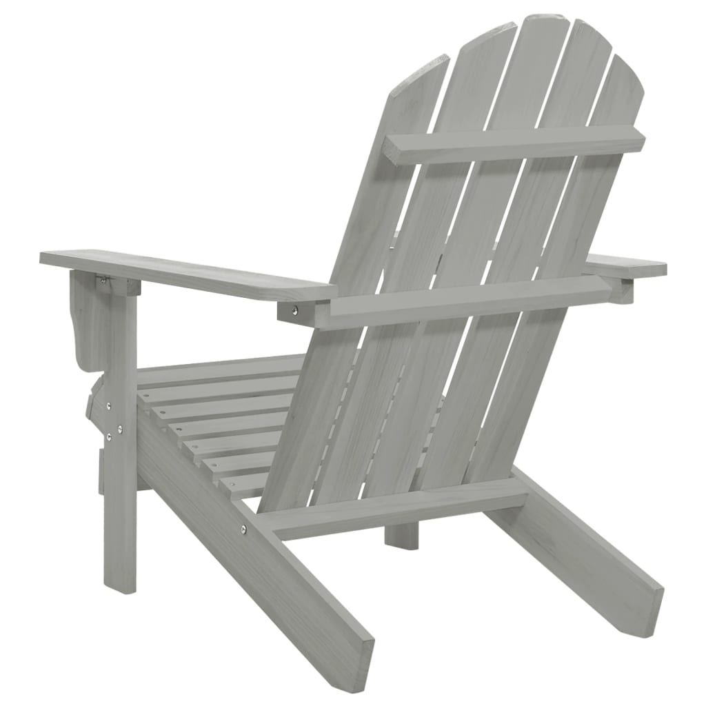 Sedia da Giardino in Legno Grigio