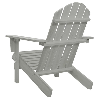 Sedia da Giardino in Legno Grigio