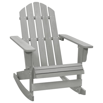 Sedia a Dondolo da Giardino in Legno Grigio