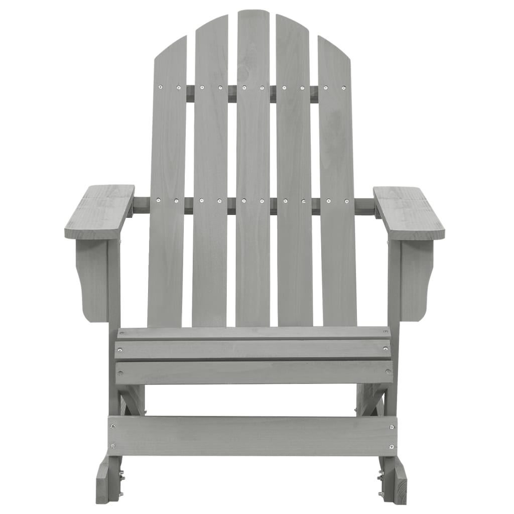Sedia a Dondolo da Giardino in Legno Grigio