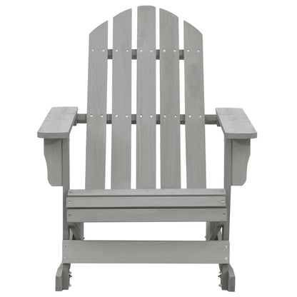 Sedia a Dondolo da Giardino in Legno Grigio