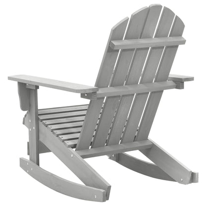 Sedia a Dondolo da Giardino in Legno Grigio