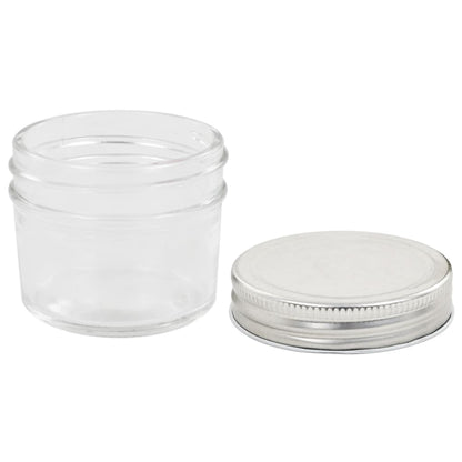 Vaso per Marmellata in Vetro Coperchio Argento 96 pz 110 ml