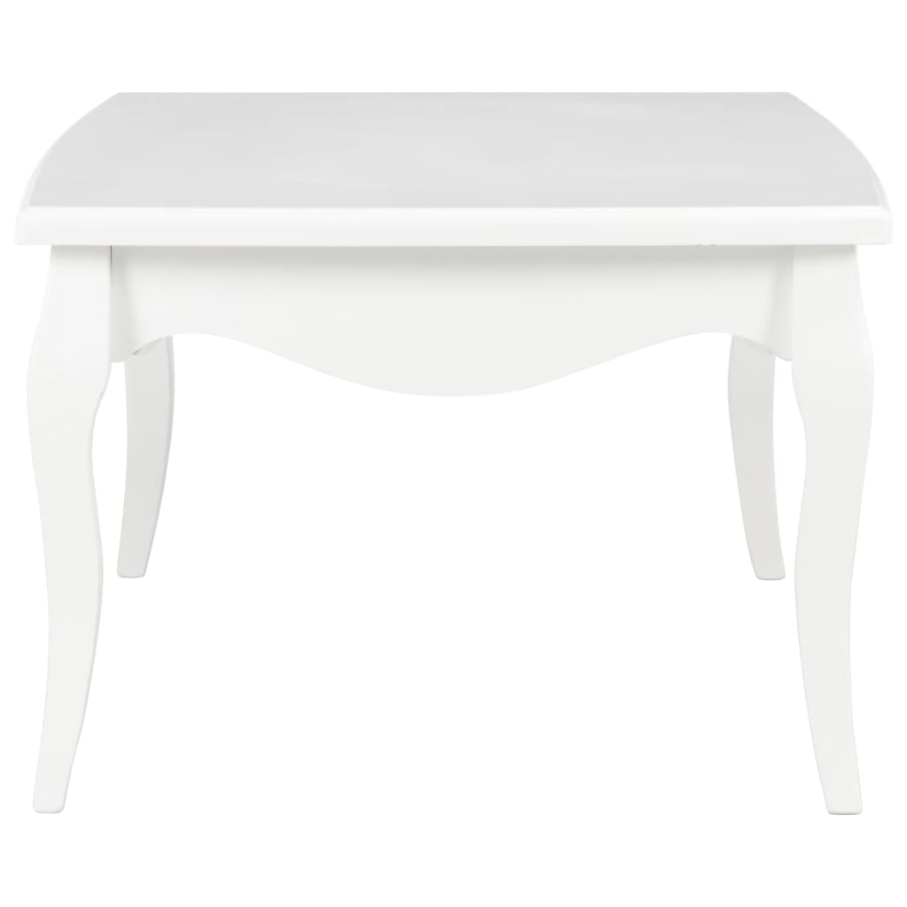 Tavolino da Salotto Bianco 110x60x40 cm in Legno di Pino