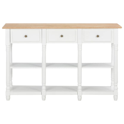 Tavolo Consolle Bianco 120x30x76 cm in MDF