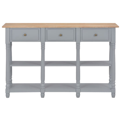 Tavolo Consolle Grigio 120x30x76 cm in MDF