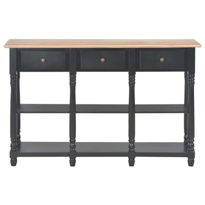 Tavolo Consolle Nero 120x30x76 cm in MDF