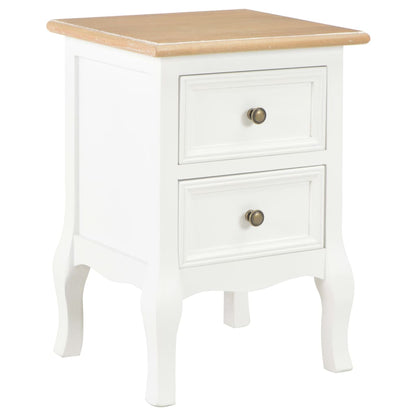 Comodini Bianchi 2 pz 35x30x49 cm in MDF