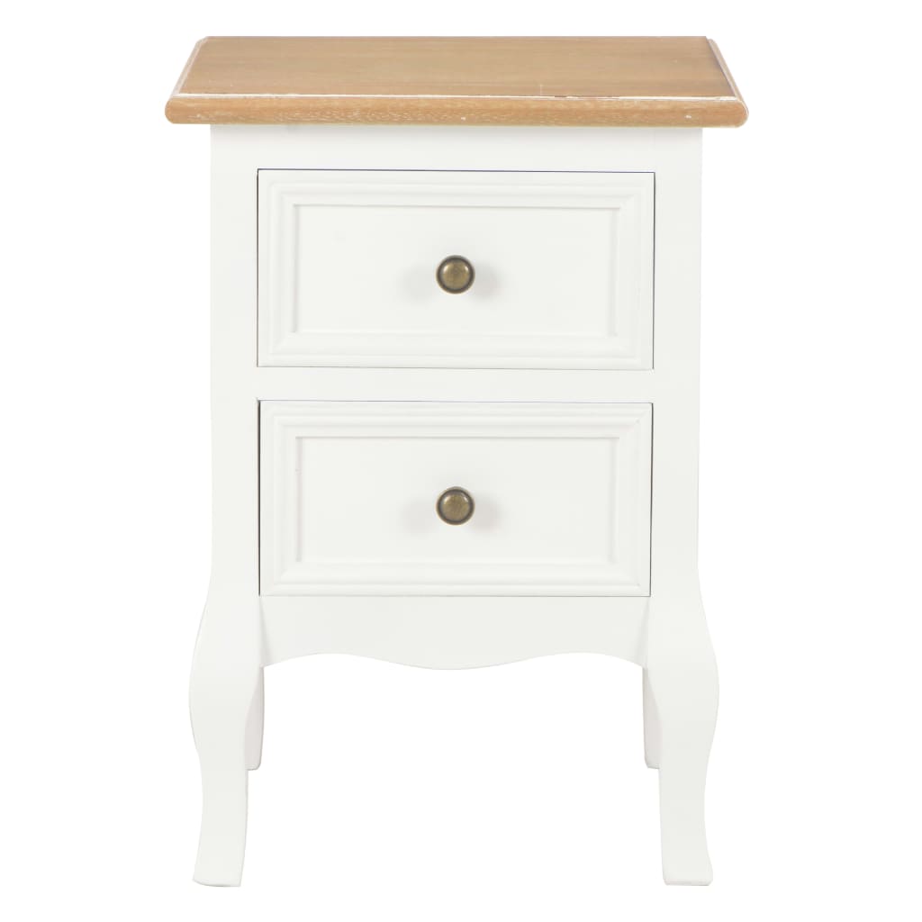 Comodini Bianchi 2 pz 35x30x49 cm in MDF
