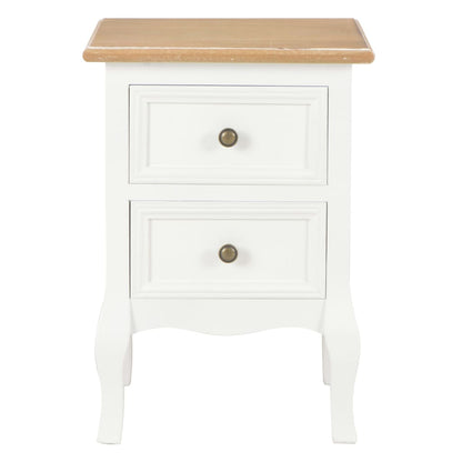 Comodini Bianchi 2 pz 35x30x49 cm in MDF
