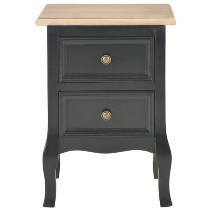Comodino Nero 2 pz 35x30x49 cm in MDF