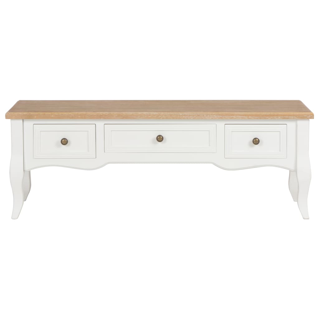 280048 Mobile Porta TV Bianco 100x35x35 cm in Legno