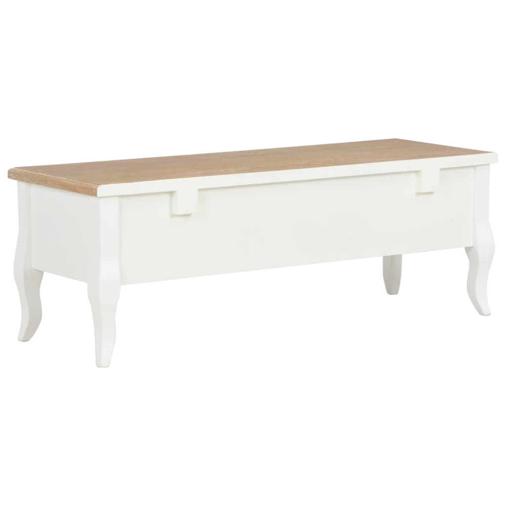 280048 Mobile Porta TV Bianco 100x35x35 cm in Legno