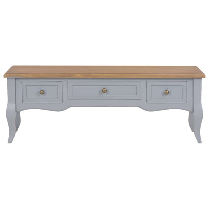 280048 Mobile Porta TV Grigio 100x35x35 cm in Legno