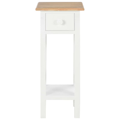 280057 Tavolino Laterale Bianco 27x27x65,5 cm in Legno