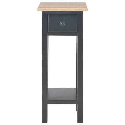 Tavolino Laterale Nero 27x27x65,5 cm in Legno