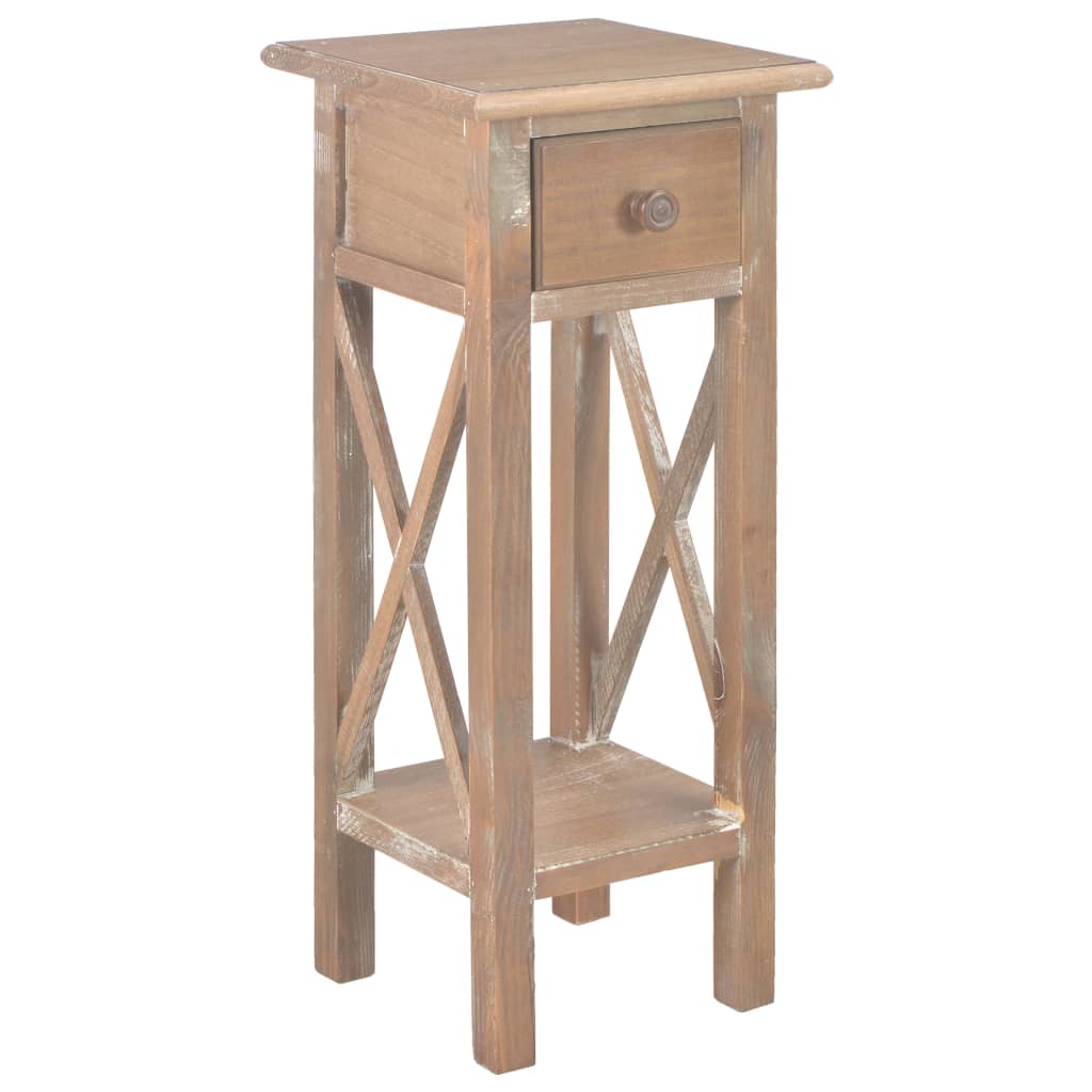 Tavolino Laterale Marrone 27x27x65,5 cm in Legno